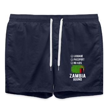 Vacances souvenirs en Zambie - Short de bain - bleu marine - Devant - AI Model Male 185 light (185cm)