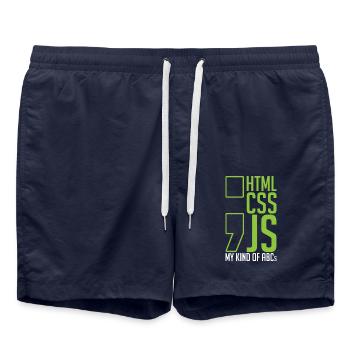 Webentwickler Geschenk Html Css Js Meine Art Von - Badeshorts - French Navy - Vorne - AI Model Male 185 light (185cm)