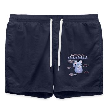 Chinchilla Anatomie - Badeshorts - French Navy - Vorne - AI Model Male 185 light (185cm)