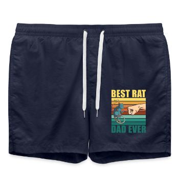 Rat Father Meilleur Rat Père de tous les temps - Short de bain - bleu marine - Devant - AI Model Male 185 light (185cm)