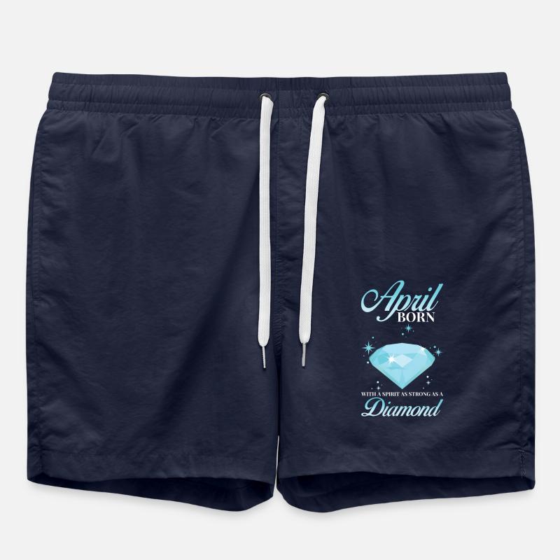 Birthstone April Diamond - Swim Trunks - french navy