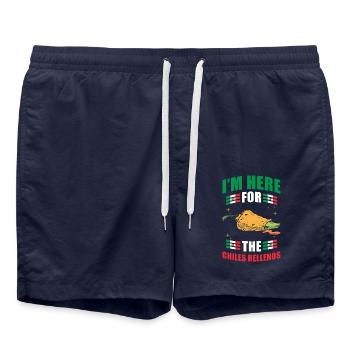 Chiles Rellenos Mexican Cuisine Mexico - Swim Trunks - french navy - Front - AI Model Male 185 light (185cm)