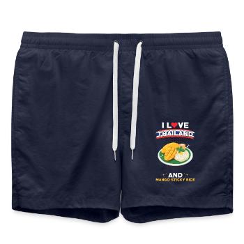 Mango Sticky Rice Thailand Thai Cuisine - Swim Trunks - french navy - Front - AI Model Male 185 light (185cm)