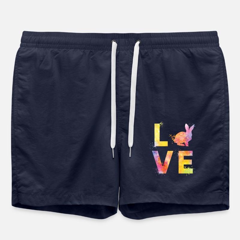 Hasen liebe - Badeshorts - French Navy