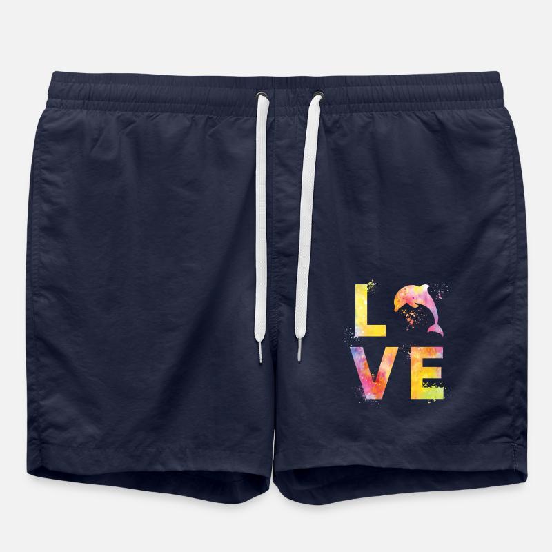 Dolphin love - Swim Trunks - french navy