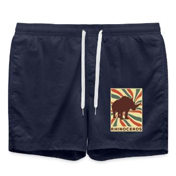 Nashorn Retro Vintage - Badeshorts - French Navy - Vorne - AI Model Male 185 light (185cm)