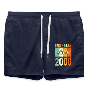 Legendary since 2000 Retro Vintage Birthday - Swim Trunks - french navy - Front - AI Model Male 185 light (185cm)
