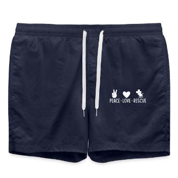 Animal Rescuers Animal Rescue Animal Welfare Animal Welfare Activists - Swim Trunks - french navy - Front - AI Model Male 185 light (185cm)