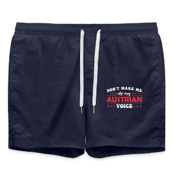 Don't force me to give my Danish voice - Swim Trunks - french navy - Front - AI Model Male 185 light (185cm)