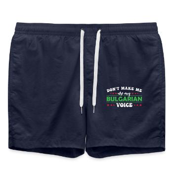 Don't force me to use my Jamaican voice - Swim Trunks - french navy - Front - AI Model Male 185 light (185cm)