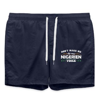 Lass Mich Nicht Meine Nigrische Stimme Benutzen - Badeshorts - French Navy - Vorne - AI Model Male 185 light (185cm)