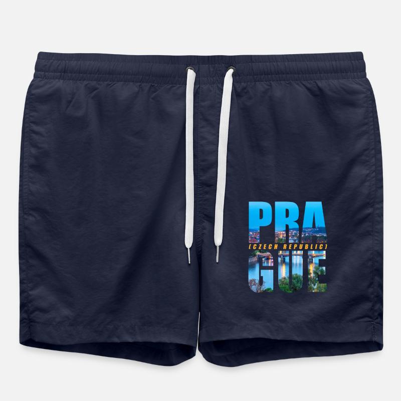 Prague Czech Republic Souvenir - Swim Trunks - french navy