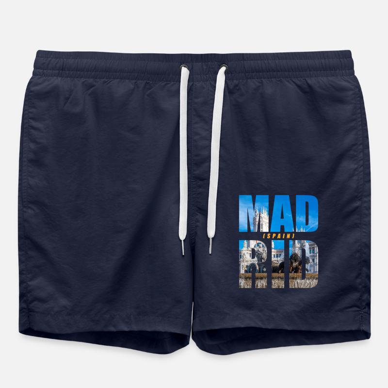Madrid Spain Souvenir - Swim Trunks - french navy