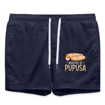 Pupusa Food Salvadoran Dish Tortilla - Swim Trunks - french navy - Front - AI Model Male 185 light (185cm)