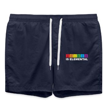 Elementare Inklusion - Badeshorts - French Navy - Vorne - AI Model Male 185 light (185cm)