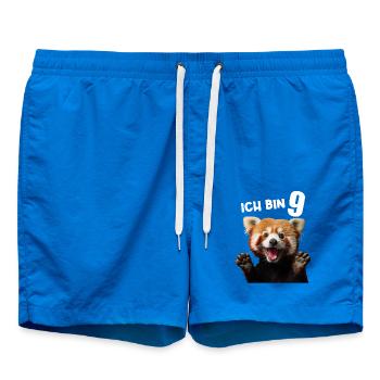 9 Jahre Kleiner Roter Panda Pandas 9. Geburtstag - Badeshorts - Cobalt blue - Vorne