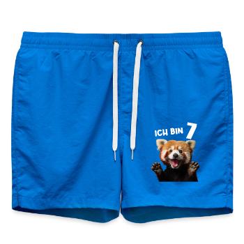 7 Jahre Kleiner Roter Panda Pandas 7. Geburtstag - Badeshorts - Cobalt blue - Vorne