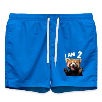 2 Jahre Kleiner Roter Panda Pandas 2. Geburtstag - Badeshorts - Cobalt blue - Vorne