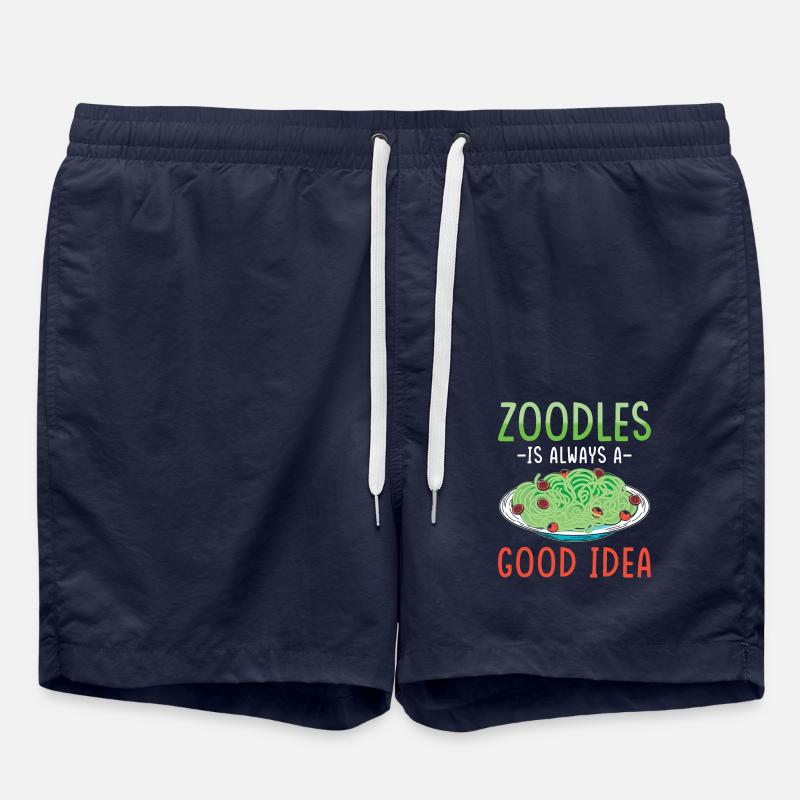 Zoodles Zucchini Pasta Saying - Swim Trunks - french navy