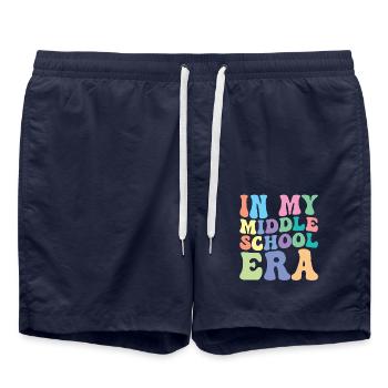 Realschule Retro Groovy Étudiant - Short de bain - bleu marine - Devant - AI Model Male 185 light (185cm)