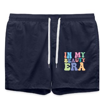 Beauté Rétro Groovy In Meiner - Short de bain - bleu marine - Devant - AI Model Male 185 light (185cm)