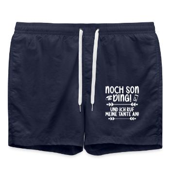 Noch son Ding und ich ruf meine Tante an - Badeshorts - French Navy - Vorne - AI Model Male 185 light (185cm)