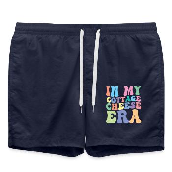 Fromage cottage Fromage cottage rétro vintage - Short de bain - bleu marine - Devant - AI Model Male 185 light (185cm)