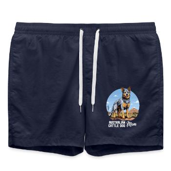 Hund Bouvier australien - Short de bain - bleu marine - Devant - AI Model Male 185 light (185cm)