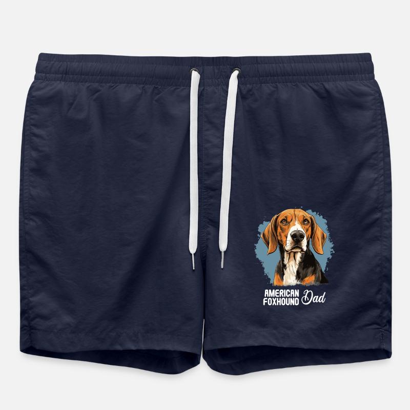Dog American Foxhound - Swim Trunks - french navy