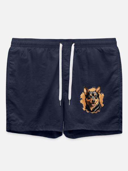 Dog Australian Kelpie - Swim Trunks - french navy