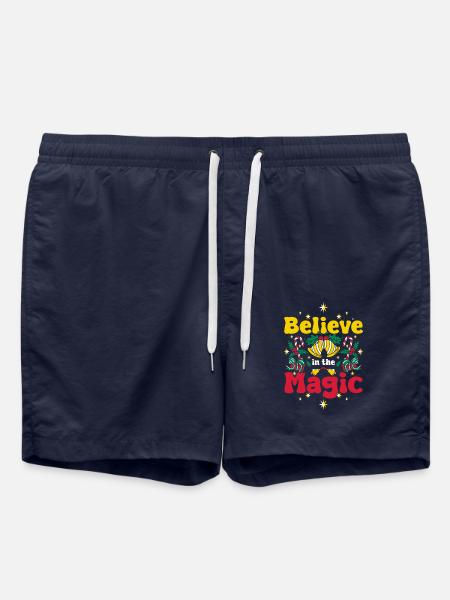 Groovy christmas believe in the magic - Badeshorts - French Navy