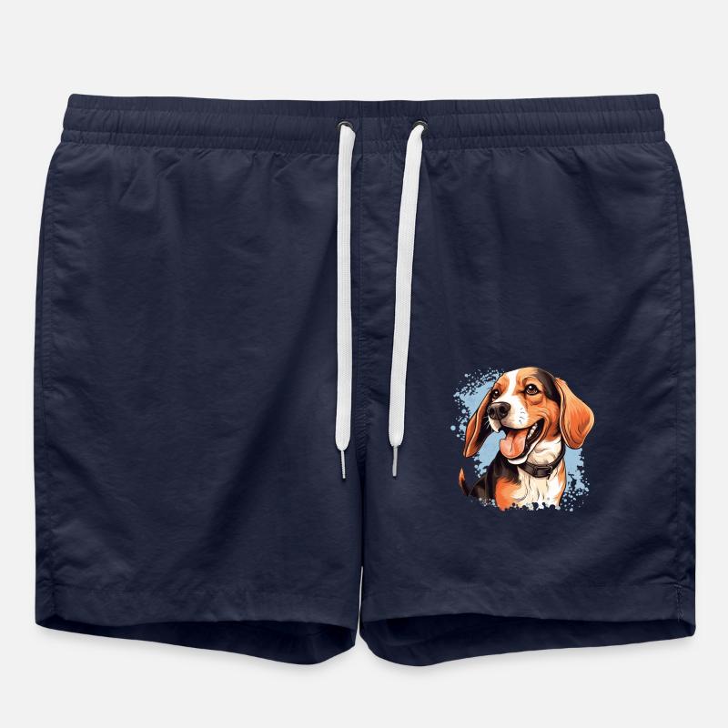 Dog Beagle - Swim Trunks - french navy