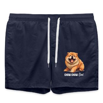 Hund Chow Chow - Badeshorts - French Navy - Vorne - AI Model Male 185 light (185cm)
