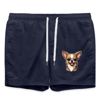 Dog Chihuahua - Swim Trunks - french navy - Front - AI Model Male 185 light (185cm)