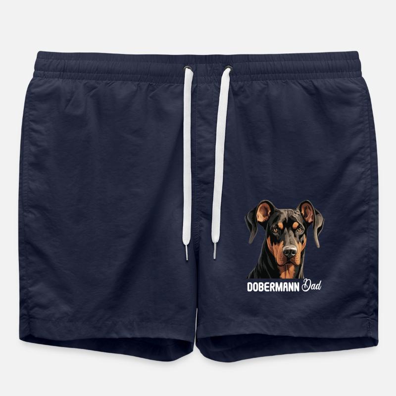 Chien Doberman - Short de bain - bleu marine
