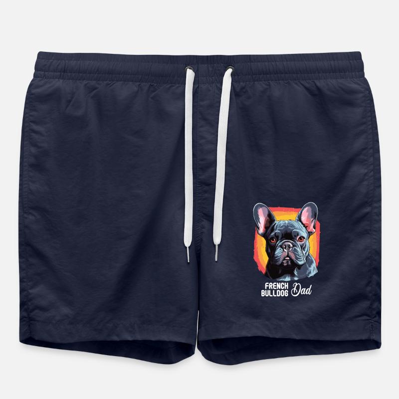 Chien Bouledogue Français - Short de bain - bleu marine