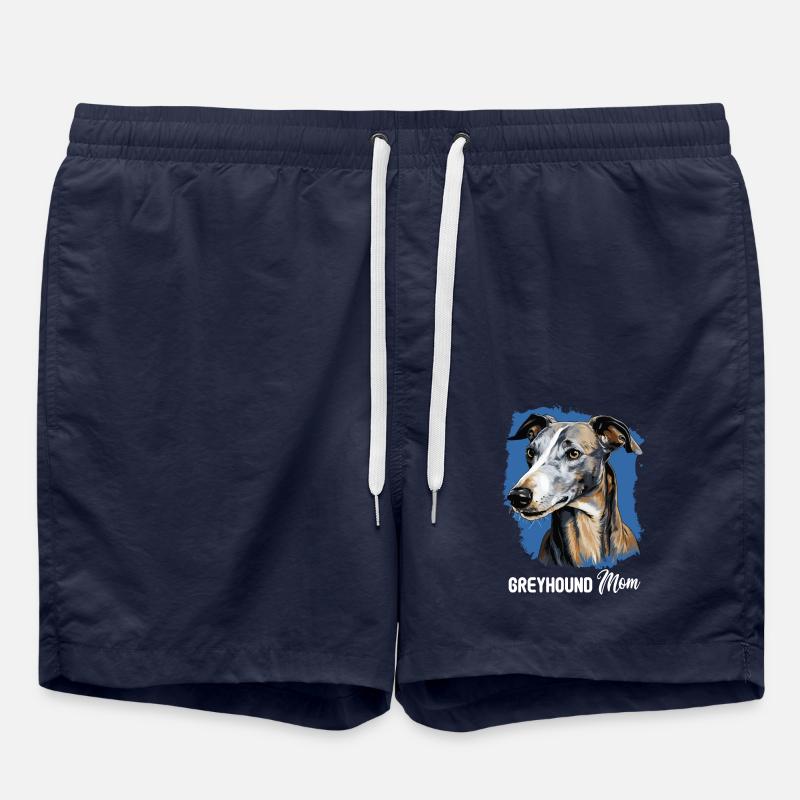 Chien lévrier - Short de bain - bleu marine