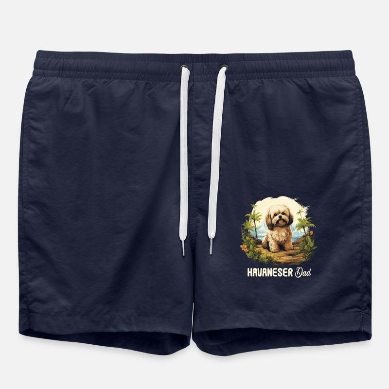Dog Havanese - Swim Trunks - french navy