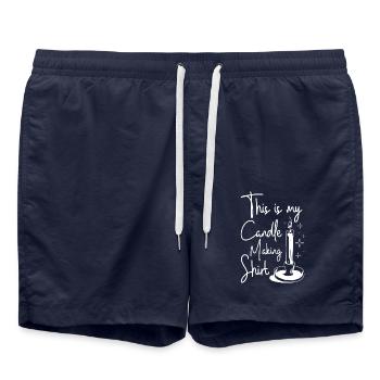 C’est ma fabrication de bougies - Short de bain - bleu marine - Devant - AI Model Male 185 light (185cm)