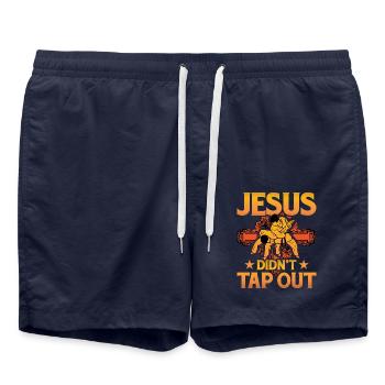 Jesus didn't tap out Brazilian Jiu-Jitsu - Badeshorts - French Navy - Vorne - AI Model Male 185 light (185cm)