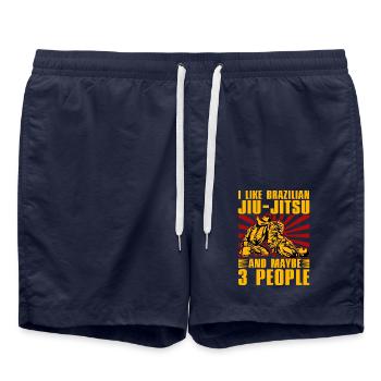 I like Brazilian Jiu-Jitsu and maybe 3 People - Swim Trunks - french navy - Front - AI Model Male 185 light (185cm)
