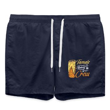 Tamales making crew - Swim Trunks - french navy - Front - AI Model Male 185 light (185cm)