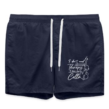 I don't need therapy I have my cello - Swim Trunks - french navy - Front - AI Model Male 185 light (185cm)