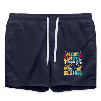 Le plus susceptible d’accrocher un conducteur de dépanneuse de traîneau - Short de bain - bleu marine - Devant - AI Model Male 185 light (185cm)