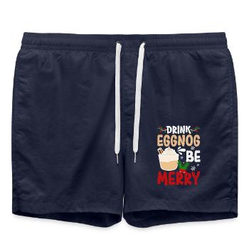 Buvez du lait de poule, soyez joyeux - Short de bain - bleu marine - Devant - AI Model Male 185 light (185cm)
