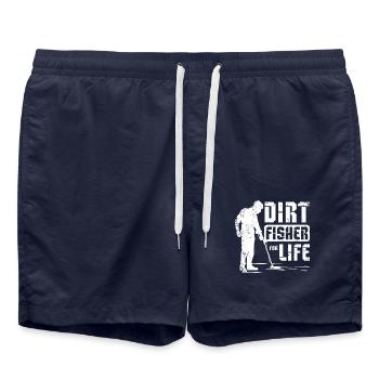 Dirty fishing for life - Swim Trunks - french navy - Front - AI Model Male 185 light (185cm)