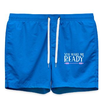 You make me ready Denglish - Swim Trunks - cobalt blue - Front