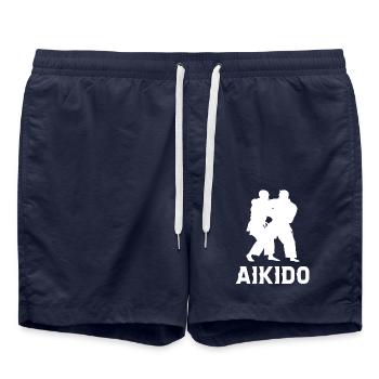 Aikido - Swim Trunks - french navy - Front - AI Model Male 185 light (185cm)