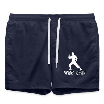 Wing Chun - Badeshorts - French Navy - Vorne - AI Model Male 185 light (185cm)