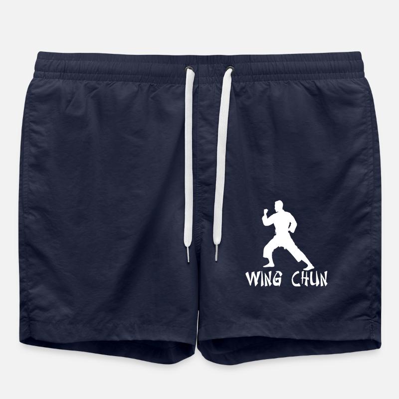 Wing Chun - Short de bain - bleu marine